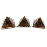Chakra Orgone Pyramids Dyed Quartz With Copper Coil